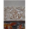Image 7 : Original Painting on Canvas, Abstract Figures in Ornate, Carved Wood Frame, 36" x 43"