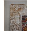 Image 8 : Original Painting on Canvas, Abstract Figures in Ornate, Carved Wood Frame, 36" x 43"