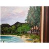 Image 4 : Original Painting on Canvas, Lanikai Heavenly Water by Artist M. Pisciotta, 36" x 25" Framed