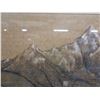 Image 3 : Mountain Scene Artwork, Framed & Matted (glass cracked)