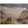 Image 4 : Mountain Scene Artwork, Framed & Matted (glass cracked)