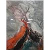 Image 3 : Na Wahine Volcano Abstract Artwork '72, Framed & Matted 26" x 33"
