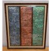 Image 1 : Triptych 3-Panel Artwork, Wood Framed & Matted 31" x 36"