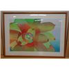 Image 1 : Neoregelia Floral Artwork, Numbered 42/62 by Janet Holaday, Wood Framed 43" x 31"