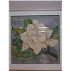 Image 2 : Floral Artwork  by Artist John Jen (?), Framed & Matted 28" x 29"