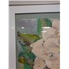 Image 4 : Floral Artwork  by Artist John Jen (?), Framed & Matted 28" x 29"