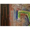 Image 4 : Abstract Multi-Figure Artwork (cracking), Wood Framed 28" x 26"