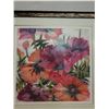 Image 6 : Summer Poppies Floral Artwork, Numbered 14/45  by Artist Jenn '94 (?), Framed & Matted 35" x 35"