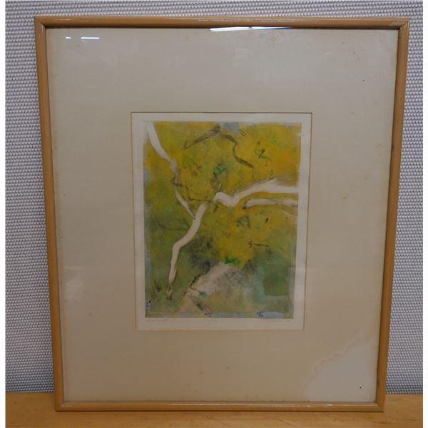 Abstract Floral Artwork '88, Framed & Matted 27" x 32"