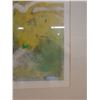 Image 4 : Abstract Floral Artwork '88, Framed & Matted 27" x 32"