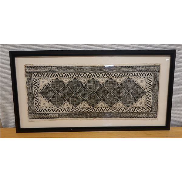 Geometric Design Artwork dated March 2004, Framed & Matted 36" x 19"