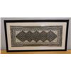 Image 1 : Geometric Design Artwork dated March 2004, Framed & Matted 36" x 19"