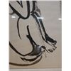Image 5 : Woman Figure Artwork w/ Thai Calligraphy & Maker's Stamp, Framed 22" x 25"