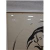 Image 6 : Woman Figure Artwork w/ Thai Calligraphy & Maker's Stamp, Framed 22" x 25"