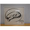 Image 7 : Woman Figure Artwork w/ Thai Calligraphy & Maker's Stamp, Framed 22" x 25"