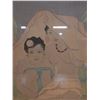 Image 3 : Sheltering from Rain Artwork, by Paul Jacoulet, Wood Framed 20" x 25"