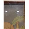 Image 8 : Sheltering from Rain Artwork, by Paul Jacoulet, Wood Framed 20" x 25"