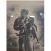 Image 3 : Polynesian Couple on Fish Artwork, Wood Framed & Matted 18" x 22"