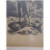 Image 4 : Polynesian Couple on Fish Artwork, Wood Framed & Matted 18" x 22"