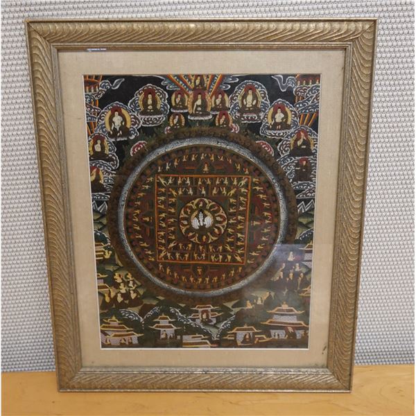 Scroll Artwork, Framed & Matted 17" x 21"