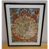Image 1 : Wheel of Life Artwork, Framed & Matted 21" x 25"