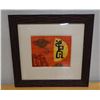 Image 1 : Peril in the Moon Artwork  1971, Wood Framed & Matted 20" x 19"