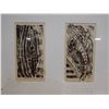 Image 2 : Sapio II Vaka & Sea Dancer 2-Section Artwork, by  M. Tuffery 74/160, Wood Framed & Matted 20" x 17"