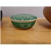 Image 4 : Qty 3 Ceramic Containers: Perforated Dish, Vase & Trinket Box w/ Lid, Misc Sizes
