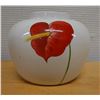 Image 1 : Anthurium Design Vase Made in Italy by ESTE, Depinto a mano, 6.5" Dia, 6.5"H