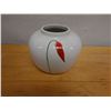 Image 3 : Anthurium Design Vase Made in Italy by ESTE, Depinto a mano, 6.5" Dia, 6.5"H