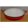 Image 1 : Dansk Designs Denmark Købenstyle Red Enamel Paella Pan Approx. 17"