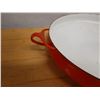 Image 2 : Dansk Designs Denmark Købenstyle Red Enamel Paella Pan Approx. 17"