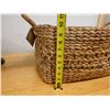Image 11 : Woven Basket Made in Indonesia w/ Handles 19" x 19" x 10"H