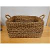 Image 1 : Woven Basket Made in Indonesia w/ Handles 19" x 19" x 10"H