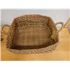 Image 2 : Woven Basket Made in Indonesia w/ Handles 19" x 19" x 10"H