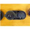 Image 6 : Cobalt Blue Oval Plate, Footed Dish w/ Lid & Sugar Bowl on Tray & Blue Vase w/ Pinwheel Design, Misc
