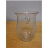 Image 2 : Large Glass Vase w/ Handles & Frosted Hibiscus Design 9" Dia, 10"H