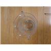 Image 4 : Large Glass Vase w/ Handles & Frosted Hibiscus Design 9" Dia, 10"H