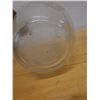 Image 6 : Large Glass Vase w/ Handles & Frosted Hibiscus Design 9" Dia, 10"H