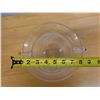 Image 7 : Large Glass Vase w/ Handles & Frosted Hibiscus Design 9" Dia, 10"H