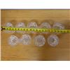 Image 11 : Qty 9 Footed Compote Candy or Sorbet Glasses w/ Pinwheel Design 4" Dia, 5"H