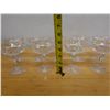 Image 12 : Qty 9 Footed Compote Candy or Sorbet Glasses w/ Pinwheel Design 4" Dia, 5"H