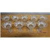 Image 1 : Qty 9 Footed Compote Candy or Sorbet Glasses w/ Pinwheel Design 4" Dia, 5"H