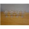 Image 2 : Qty 9 Footed Compote Candy or Sorbet Glasses w/ Pinwheel Design 4" Dia, 5"H
