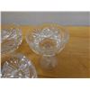 Image 8 : Qty 9 Footed Compote Candy or Sorbet Glasses w/ Pinwheel Design 4" Dia, 5"H