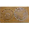 Image 1 : Qty 2 Round Glass Serving Plates w/ Scalloped Edges, Misc Sizes