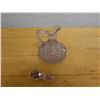 Image 2 : Crystal Cruet Decanter w/ Stopper 3.5" Dia, 4"H (without stopper)