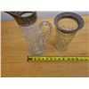 Image 12 : Cut Glass Water Pitcher & Tumbler w/ Metal Accents, Misc Sizes