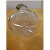 Image 6 : Cut Glass Water Pitcher & Tumbler w/ Metal Accents, Misc Sizes