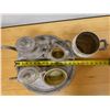 Image 29 : CM Co. & Reed & Barton Set w/ Tea Pot, Creamer, Sugar Bowl w/ Lid, Dish & Urn, Monogrammed w/ Initia
